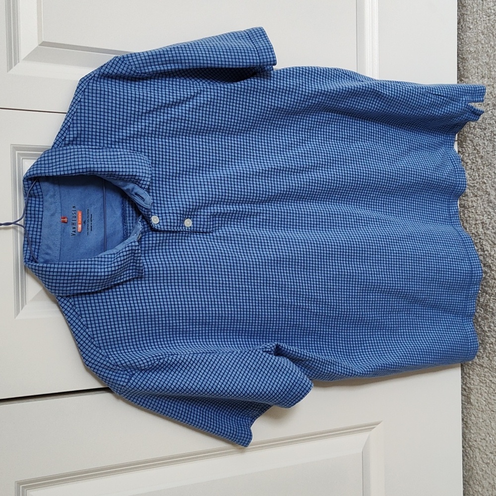 Blue short sleeve polo